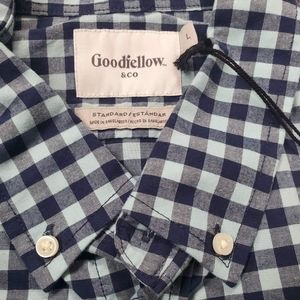 Goodfellow & Co. Button down, NWT, men's Large, blue